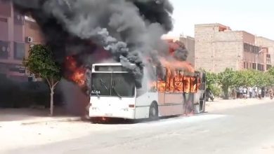 حريق مفاجئ يلتهم حافلة على الطريق السيار بين الدار البيضاء ومراكش